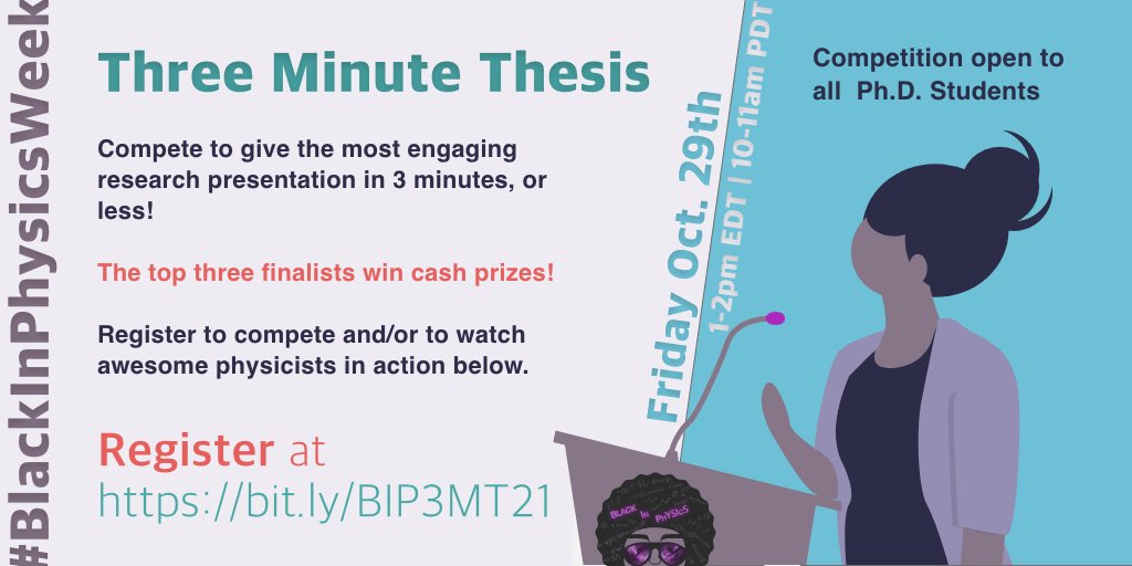 BlackinPhysics's tweet photo. And if you're on the job market, or looking to network with physics grad programs THESE EVENTS ARE FOR YOU!! We have an A+ lineup of exhibitors, from industry to academia to nat. labs represented! Not to mention the 3MT and Poster competition have CASH PRIZES 🤑🤑🤑💰💰💰!!! https://t.co/B9sZb8nuhR