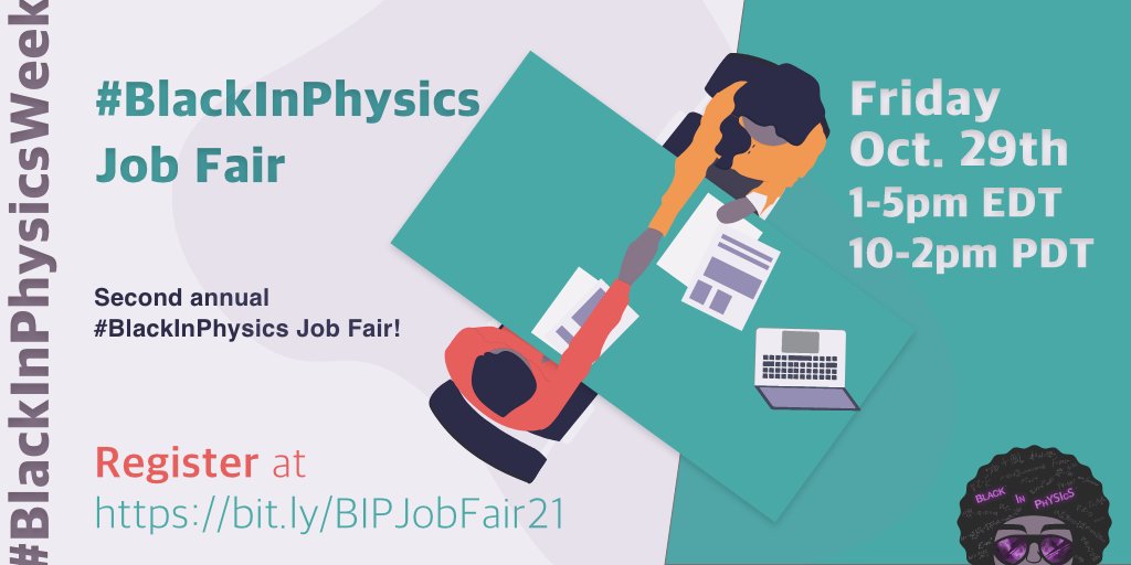BlackinPhysics's tweet photo. And if you're on the job market, or looking to network with physics grad programs THESE EVENTS ARE FOR YOU!! We have an A+ lineup of exhibitors, from industry to academia to nat. labs represented! Not to mention the 3MT and Poster competition have CASH PRIZES 🤑🤑🤑💰💰💰!!! https://t.co/B9sZb8nuhR