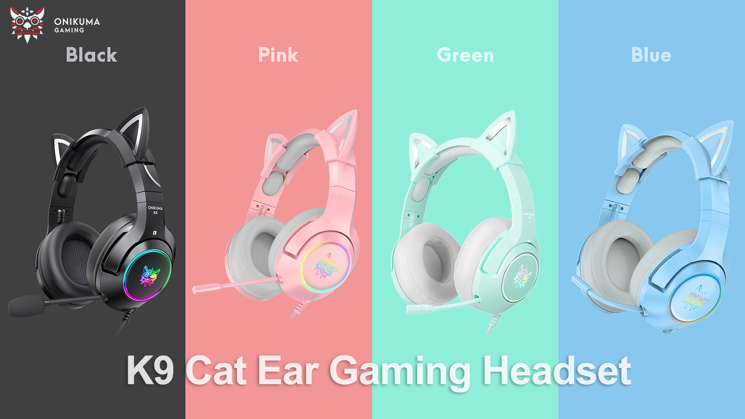 Onikuma k9 pink cat ears new arrivals