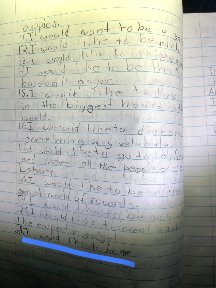 STR0's tweet photo. This is crazy. Finding old journals. 10 years old. Mr. Millerโs class. Last thing I wrote was โI would like to be me.โ I get the chills reading this. Shout to younger me for manifesting all of this and staying true to self through it all! ๐ฃ๐๐พ https://t.co/BcaOjrtck8