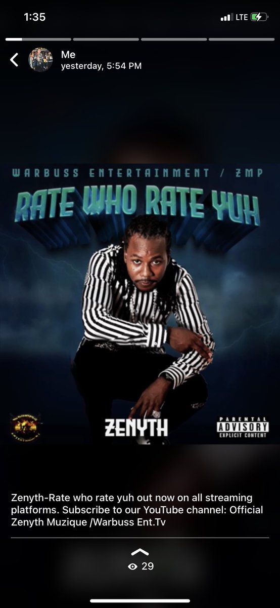 WarbussEnt's tweet photo. “Rate who rate yuh” Out now on all streaming platforms! 

Subscribe to my YouTube channel:Warbuss TV https://t.co/gQfghzwJx4