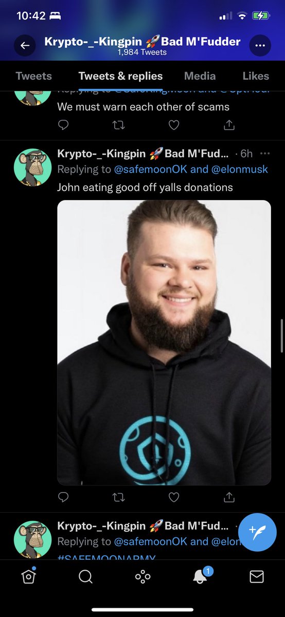 Defi_Spidey's tweet photo. #SafeMoon, For those that are tracking and blocking all the limp-dick FUDders out there. Here’s another loser with nothing better to do than slap his pud while trying to troll our conversations, to no avail. #JustReport and #Block 😎🤘 https://t.co/EAlfK2Wrvp