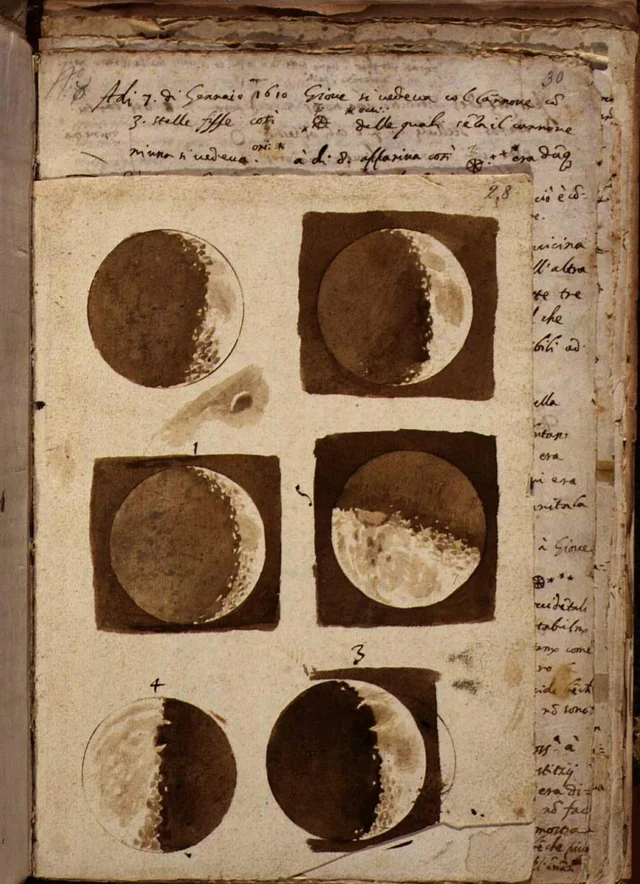 fuel__n__fire's tweet photo. First ever drawings of the moon made by Galileo Galeili after observing it through his telescope in 1609. https://t.co/soDJ2R9RiY