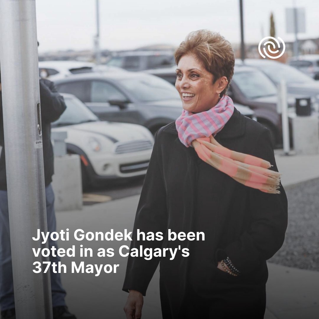 CalgaryCtzn's tweet photo. Calgary has just elected a female mayor for the first time. #yycvote https://t.co/CYBtiKm5rD