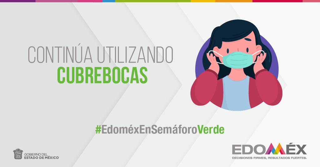 SGGEdomex's tweet photo. #EdoméxEnSemáforoVerde, recuerda seguir con las medidas sanitarias recomendadas.
#CuidemosTodosDeTodos https://t.co/Lvemv9WBPu