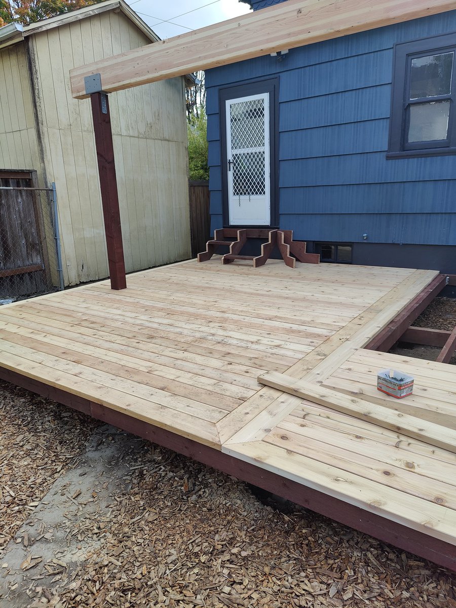 Deck and patio cover progress
.
.
.
#carpentry #deckbuild #outdoor #carpenterguynw #pdx #pnw