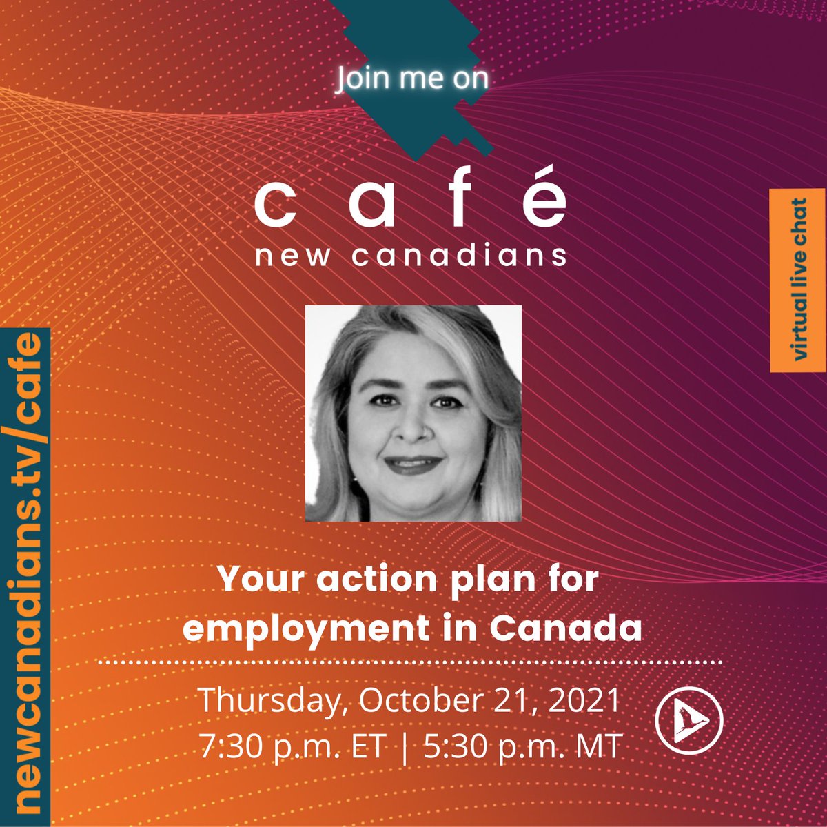 TaranumNKhan's tweet image. #WillBeHere 
It gives me great pleasure to be invited to discuss anecdotes, tips &amp;amp; tricks that #newcomerstocanada #immigrants can utilize in their #jobsearch for securing #employmentopportunities  
Looking forward to sharing the screen with Komal Parekh