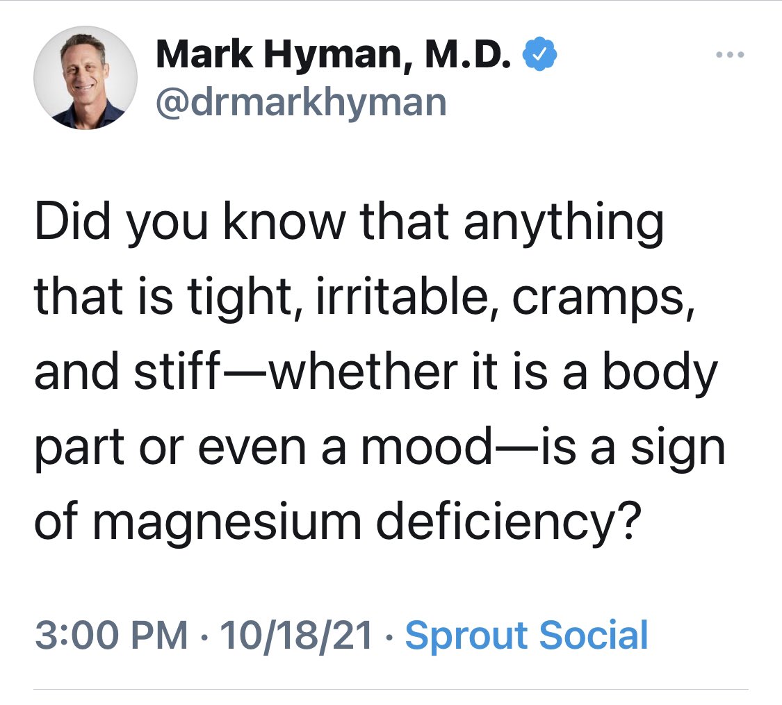 DrJenGunter's tweet photo. Hi @ClevelandClinic do you want to have a chat with your physician @drmarkhyman about his magnesium fantasies? Oh look, he sells magnesium, what a shocker! Does he sign a COI? Or don’t you care because he fronts a lucrative “functional medicine” practice?” https://t.co/xdIgwEZ3rj