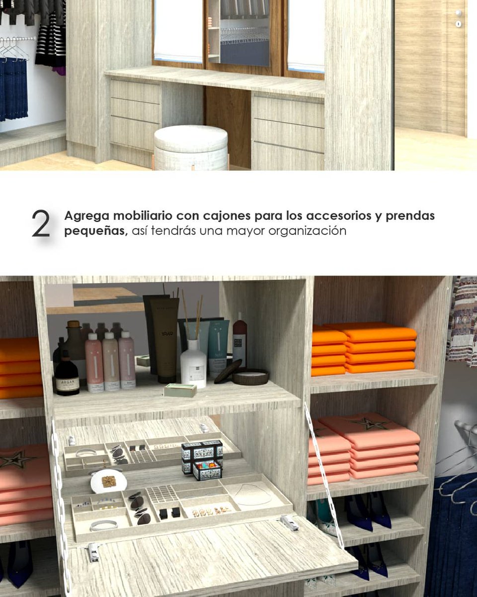 Morada_MIA's tweet photo. La correcta organización del vestier te ahorrará tiempo y espacio, es por ello que hoy en #MoradaTips describimos 3 recomendaciones principales para el diseño sencillo de tu vestidor. Contacta con nuestros arquitectos y recibe asesoría personalizada vía Whatsapp 0424 659 1498 📲 https://t.co/8vj6AB1wrU