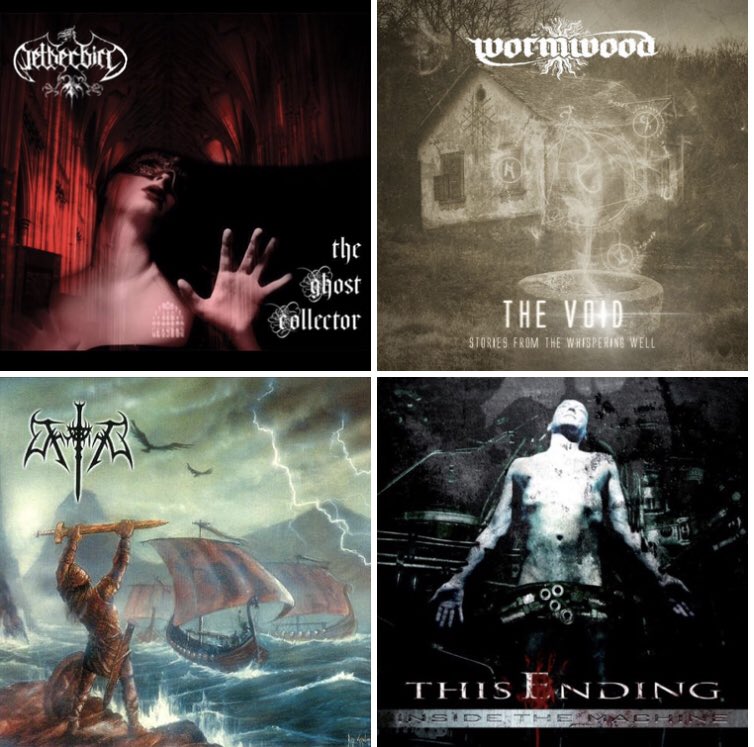SilviaMetal666's tweet photo. ⚠️ Listening to the early works from these great bands. Their 2021 albums are in my list of Best Albums of the Year, so I went back to the past and revisited how they all started. Check them out if you still haven’t done it!
🖤🖤🖤🖤
#Netherbird
#Wormwood
#Thyrfing
#ThisEnding https://t.co/MxHD139L7x