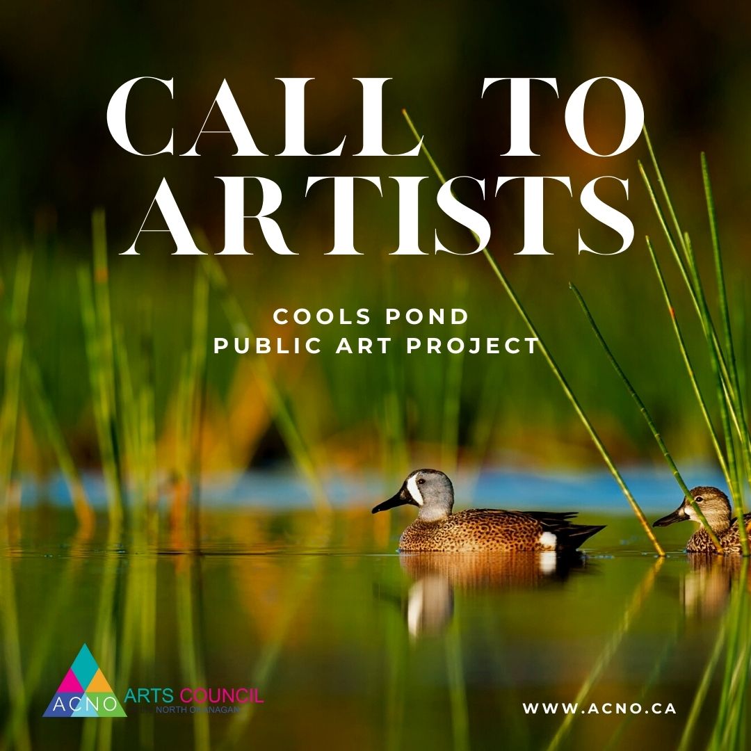 VCAC's tweet image. he Arts Council of the North Okanagan is seeking proposals for public artwork to be sited at Cools Pond! - mailchi.mp/acno.ca/cools-…