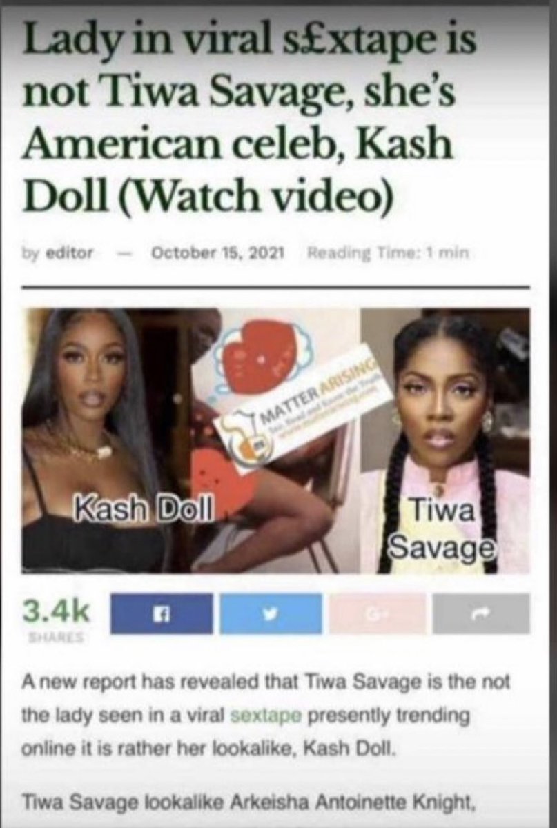 This person in the sex tape is not Tiwa Savage post fake viral video tap #tiwasavage