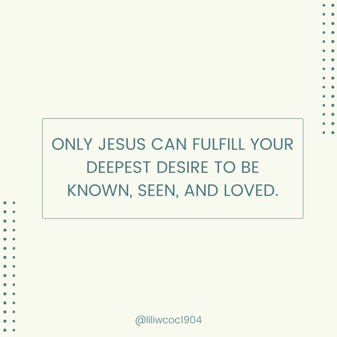 START YOUR DAY BY LETTING JESUS FULFILL YOUR LIFE.

Have a deeper relationship with Jesus so you may experience how He will fulfill your life, your deepest desires to be known, seen, and loved.

#FulfillmentInLife
#LCOC1904