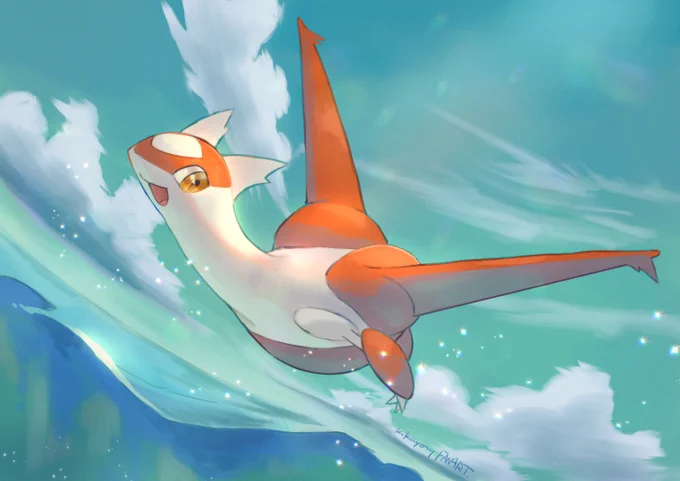 #ポケモン版深夜の真剣お絵描き60分一本勝負
ラティアス 