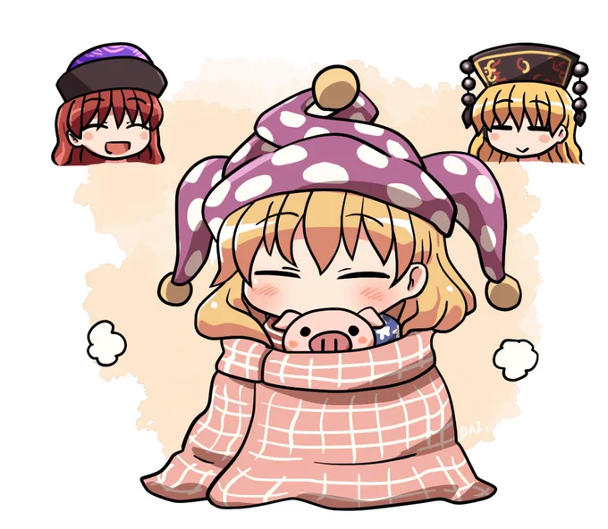 あったかピースちゃん😊🐷🧣 #おは東方 