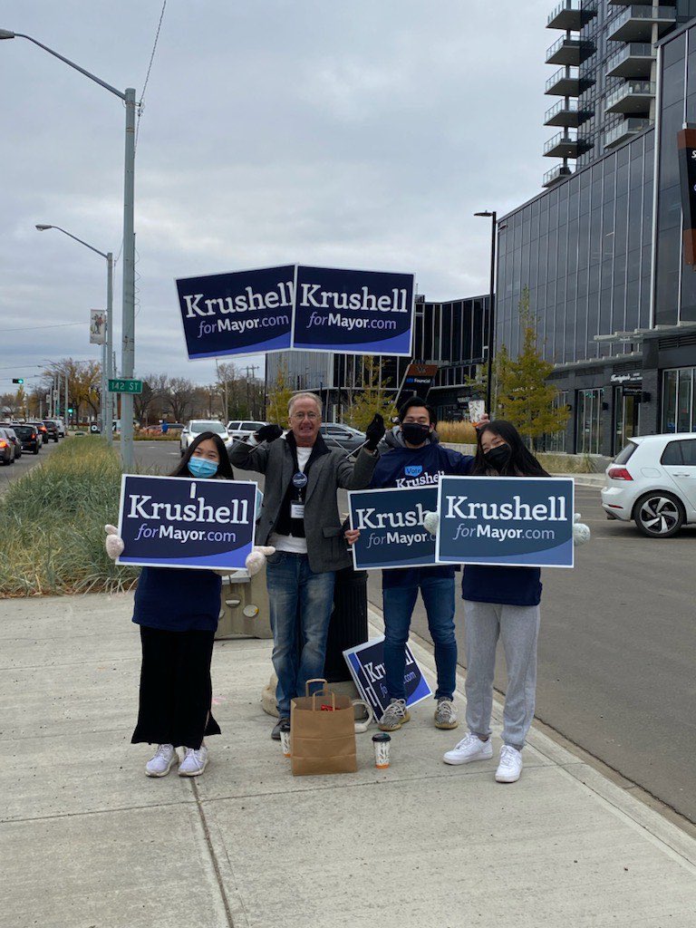 Team Krushell is out garnering every last vote! 
This election is going to be tight. 
Every vote is KRUSH-ELL! 

#krushell4mayor #yegvote #yegcc #yeg #edmonton