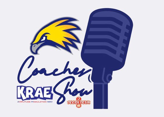 addleman_billy's tweet image. Golden Eagle Club President Dershie Barber visiting with Larry &amp;amp; Nick about the GEC Membership Drive on the KRAE Coaches’ Show. 
#TakeFlightLCCC