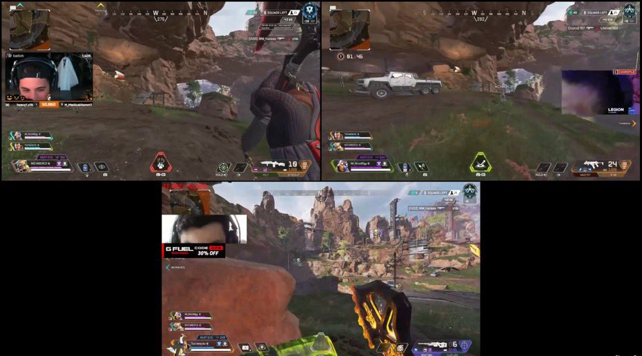 WickedGoodGames's tweet photo. The OFFICIAL Apex Forehead Squad @NICKMERCS @Trainwreckstv &amp; @NiceWigg https://t.co/t9g4cwO0Fx