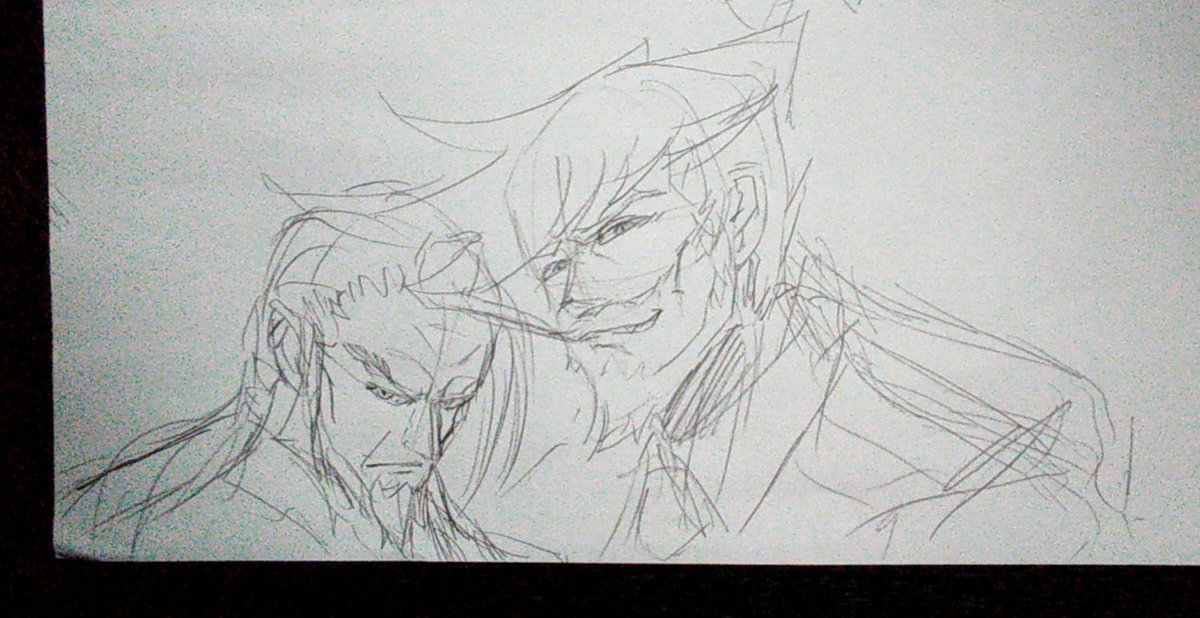 This was going to be some kind of halloween thing with Slayer and Valkenhayn except I started drawing at the bottom of the piece of paper for some reason so I have to scrap it 
