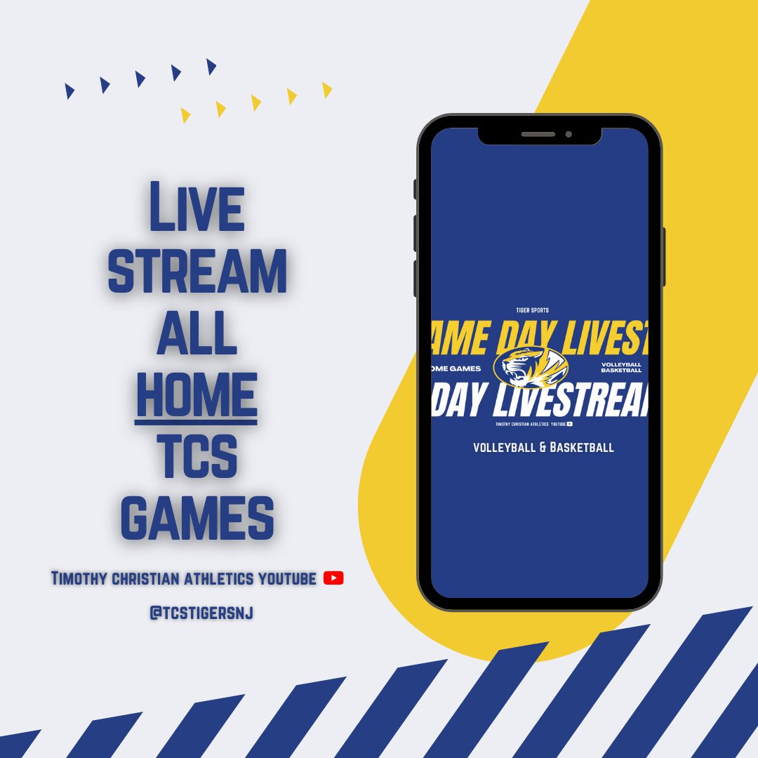 Don't forget all HOME games (Volleyball &amp; Basketball) are online on our Youtube page. Timothy Christian Athletics - go follow us

#tigers #volleyball #basketball #livestream