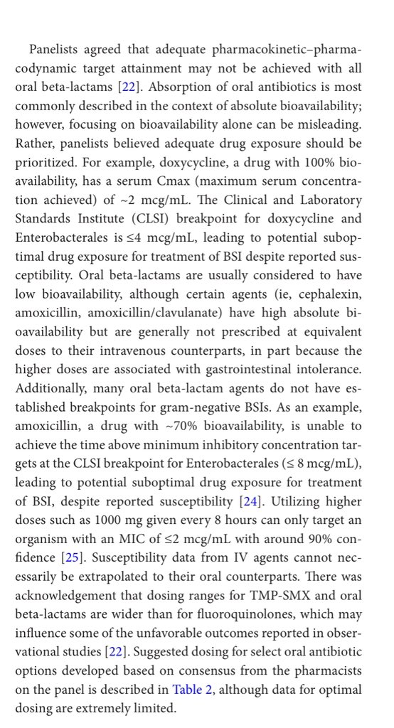 ConanMacDougall's tweet photo. @ErinMcCreary @emilylheil This paragraph alone should be required reading for everyone in the ID space! Most succinct version of “it’s not just bioavailability” that I’ve read! Now we need one for “it’s not just ‘CNS penetration’”… https://t.co/YBwuPMu3Wu