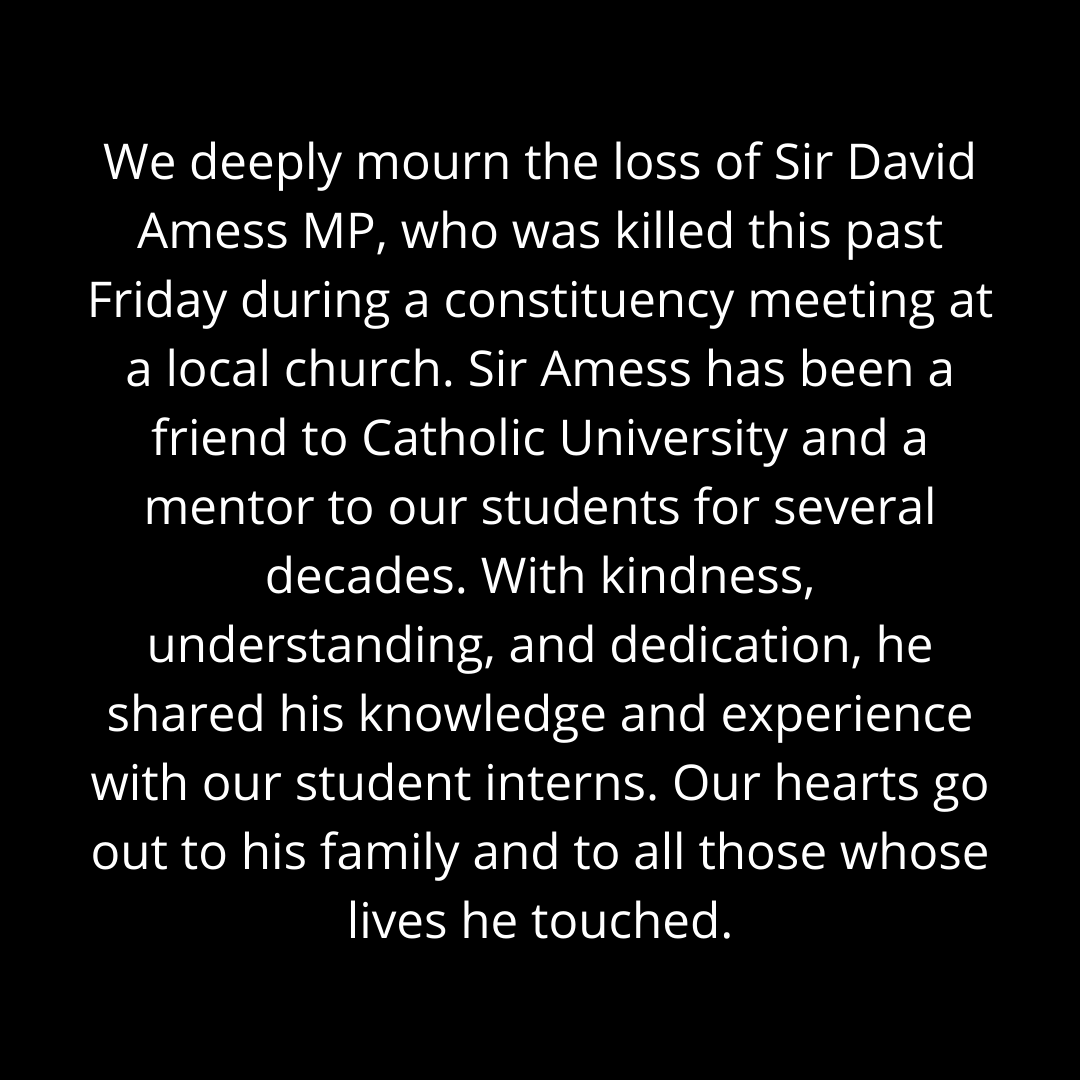 catholicabroad's tweet photo. We deeply mourn the loss of Sir David Amess, MP. https://t.co/mD6OvbXhyw
