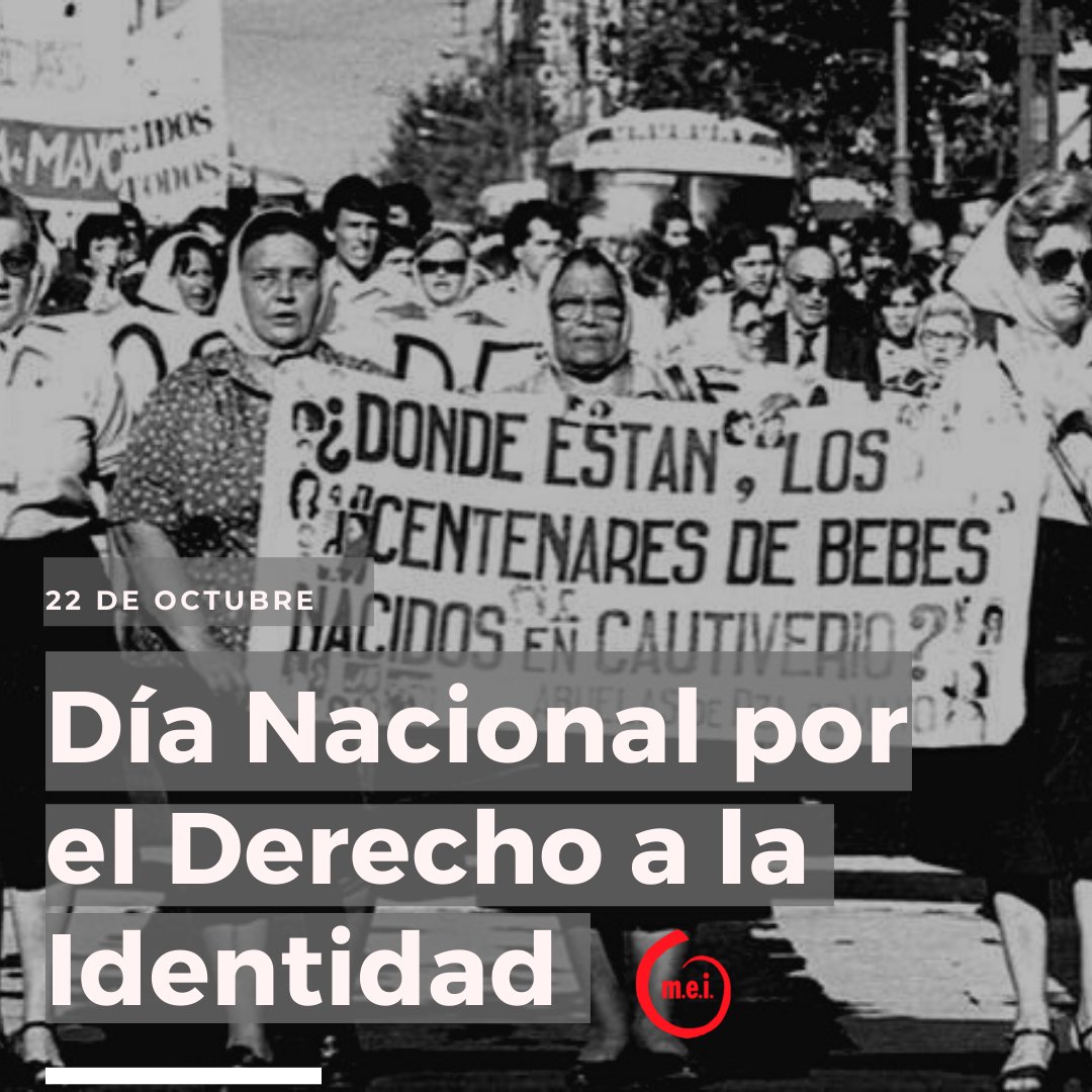 Cada 22 de octubre se homenajea la creación de la Asociación Civil Abuelas de Plaza de Mayo fijada el 22 de octubre de 1977.
Se reconoce la lucha de Abuelas de Plaza de Mayo en la búsqueda y recuperación de los niñas y niños secuestrados por la última dictadura cívico militar.
