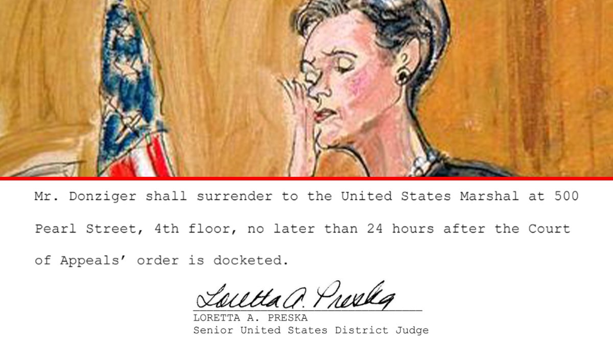 BREAKING: Rather than let me report to a low-security federal prison as is customary, Judge Preska just issued an order that appears designed to force me into one of the most unsafe city jails in the country. (Unless the Appeals Court allows me to stay out.) Unprecedented.