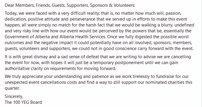 The 100 YEG tweet media