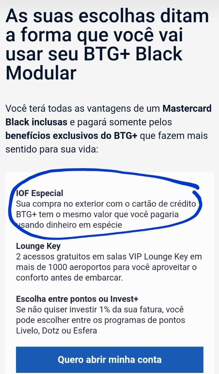 joaosandrini's tweet photo. Eu não sei como o BTG conseguiu fazer isso. Mas cashback de 5,28% no iof das compras internacionais é sensacional!!! https://t.co/M7JH8uYKPJ