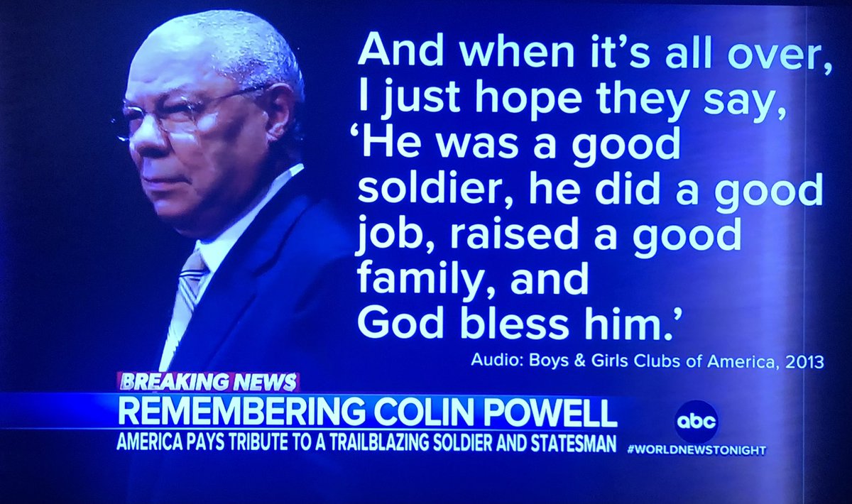 JaniceGIlliganW's tweet photo. People say “It’s just a job”…

Yet, Colin Powell listed it in 2 out of the 3 ways he wanted to be remembered.

Our jobs matter and we deserve protections to keep it that way!
RIP #ColinPowell
#OurJobsMatter
#identity
#DignityAtWorkAct
#EndWorkplaceAbuse
#workplacebullying https://t.co/JV7Kvapm3R