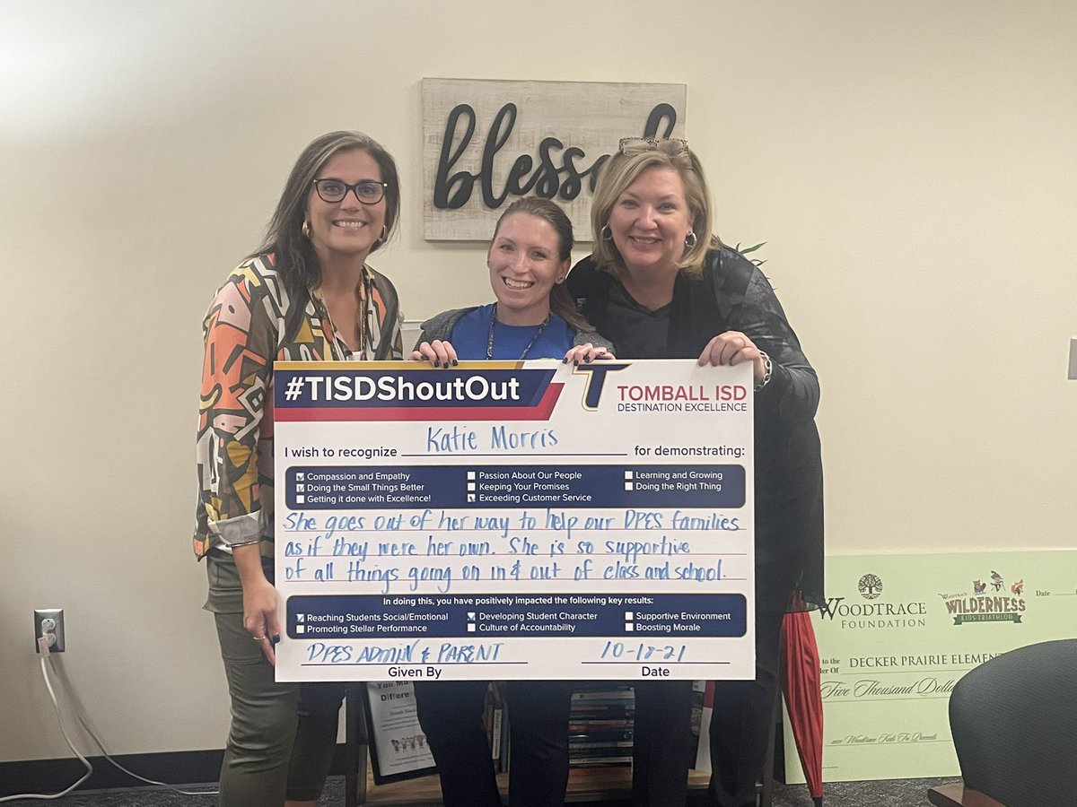 TISDDPES's tweet photo. Celebrating @katie_morris_85 with a #TISDShoutOut! Mrs. Morris is student focused and always willing to do whatever it takes for her students to be successful! We love you Mrs. Morris! #PrideofthePrairie #DeckerStrong #SpiritifTomball https://t.co/5Yo0U6qJfV