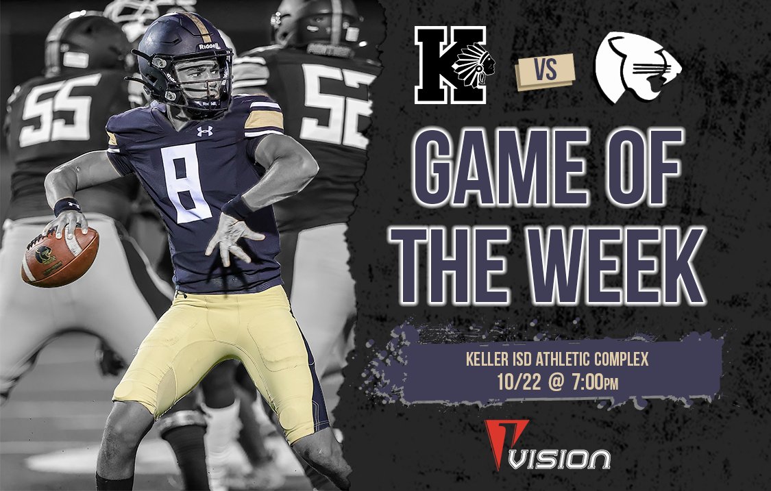 We would like to present our inaugural #1VisionMedia #GameOfTheWeek as <a href="/FossilRidgeKISD/">Fossil Ridge High School</a> hosts <a href="/kellerindiansfb/">Keller Football</a> on Friday night! RT if you think the Panthers will earn a win &amp; LIKE if the Indians will come out victorious on the gridiron. #dctf #txhsfb #FridayNightLights