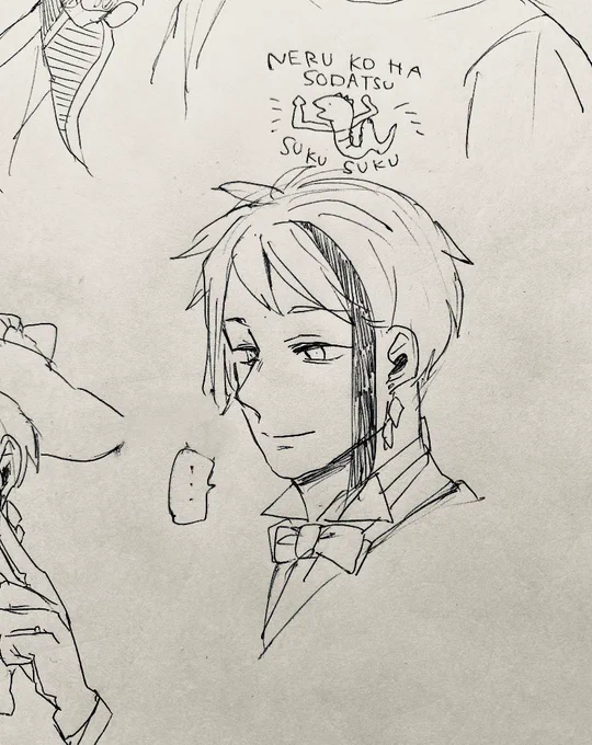 朝の一発描き
つまらない時の愛想笑いが割と露骨 