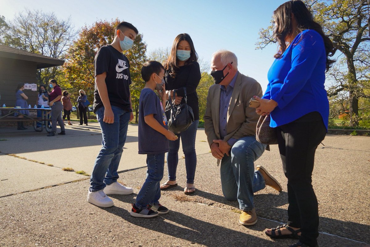GovTimWalz's tweet photo. Our mission has always been to make Minnesota the best place to grow up. Today, we celebrated the work we’ve done for children and families — from historic investments in education to expanded access to child care — and re-committed ourselves to the work ahead. https://t.co/fMhlNNSXtS