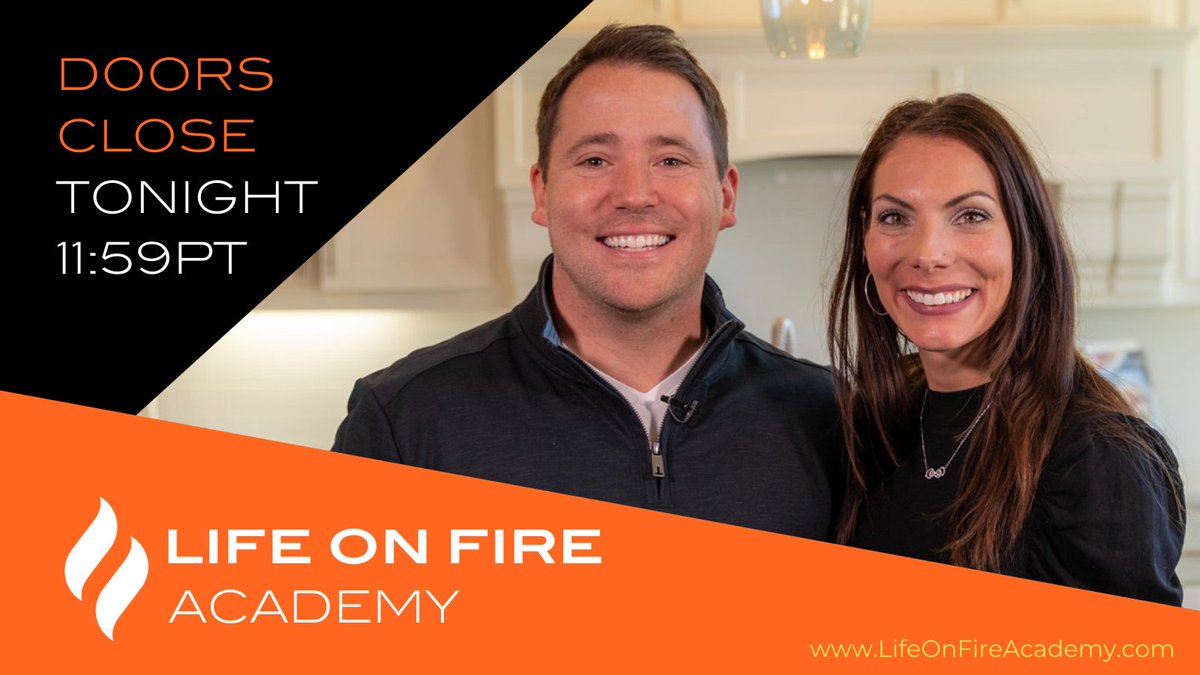 lifeonfire's tweet photo. Doors to our Life On Fire Academy CLOSE AT MIDNIGHT, tonight!
👉 https://t.co/n1dU9wXPby

Over the course of the program, we will work HAND-IN-HAND with you to set you up to THRIVE online!

PLUS,we have got some AMAZING bonuses to further amplify your success! #Lifeonfireacademy https://t.co/rxHzf7be5Z