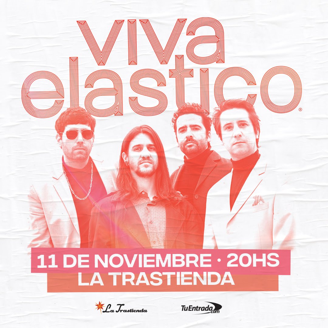 CdHfm_oficial's tweet photo. @vivaelastico se estará presentando el jueves 11 de noviembre a las 20:00hs en @LaTrastiendaBA 

Música, entradas y toda la info... 👇👇https://t.co/u8tVWYriuu 

@indigo_press @GeiserDiscos 
#show #estreno #musica #Argentina #Radio #VivaElastico #cdhFm https://t.co/vJ2zBNimn4