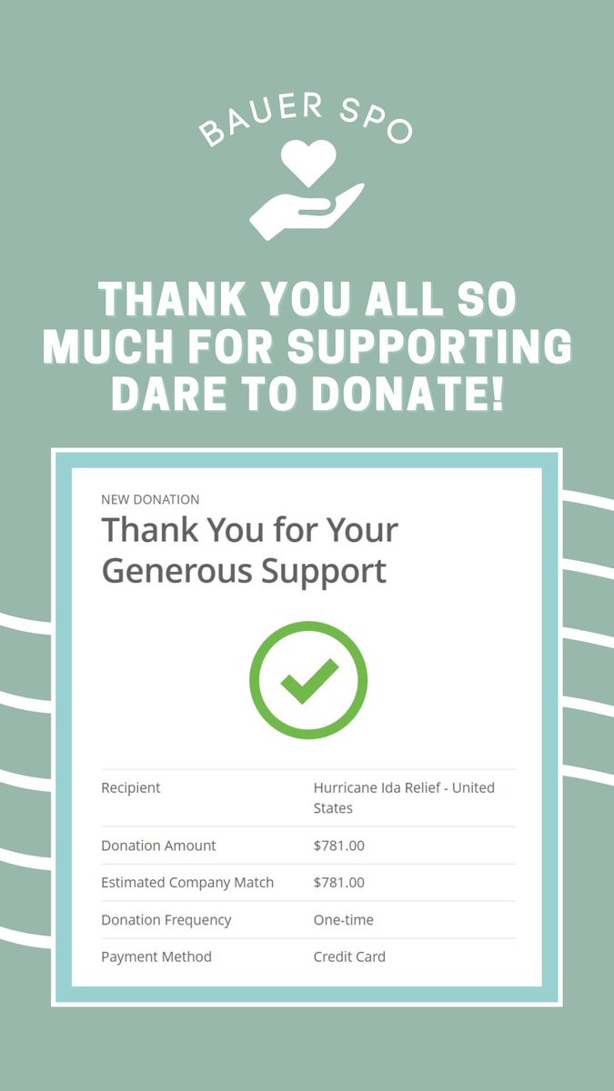Bauer_SPO's tweet photo. Thank you so much to everyone who donated and participated❤️! We raised $781!!🎊🤩 https://t.co/04m0oAjP2c