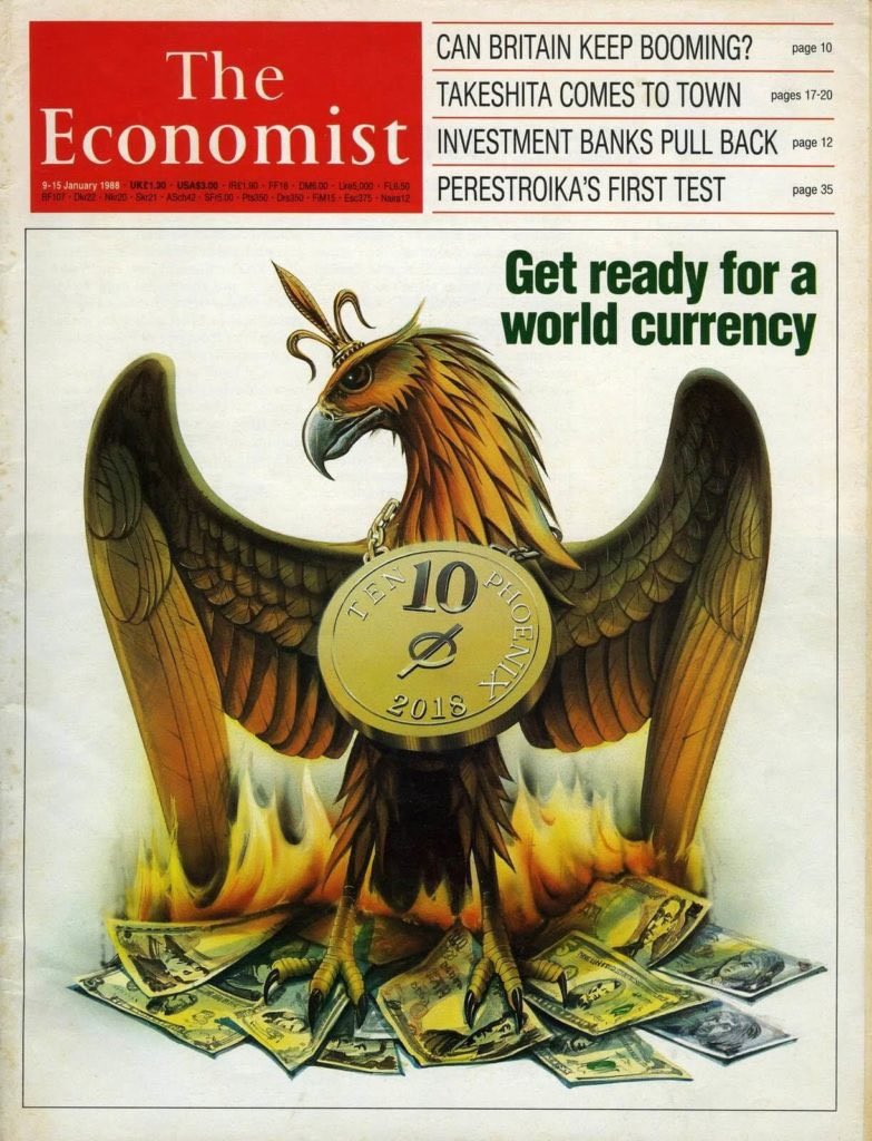 Predicting a world currency in 1988:
