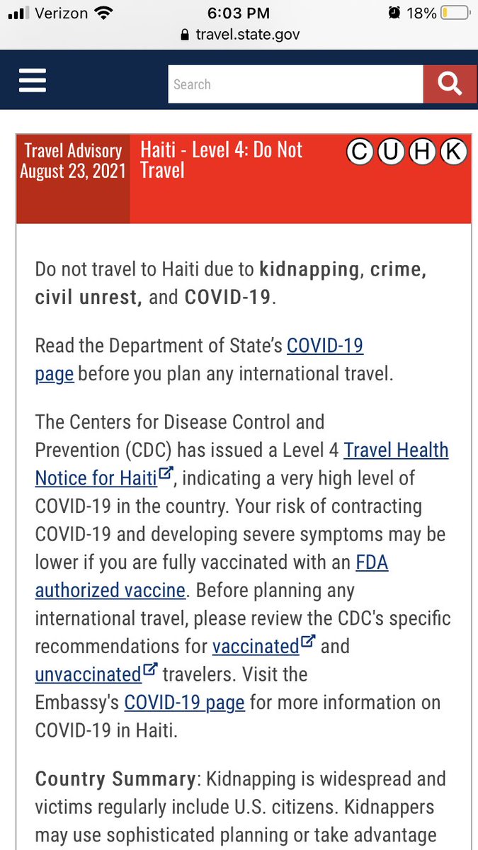 bereftylefty's tweet image. The state department issued a level 4 DO NOT TRAVEL advisory for Haiti on August 21.  Can anyone explain to me why there were a bunch of missionaries there?  And why they  brought their children? 
#HaitiKidnapping 

travel.state.gov/content/travel…