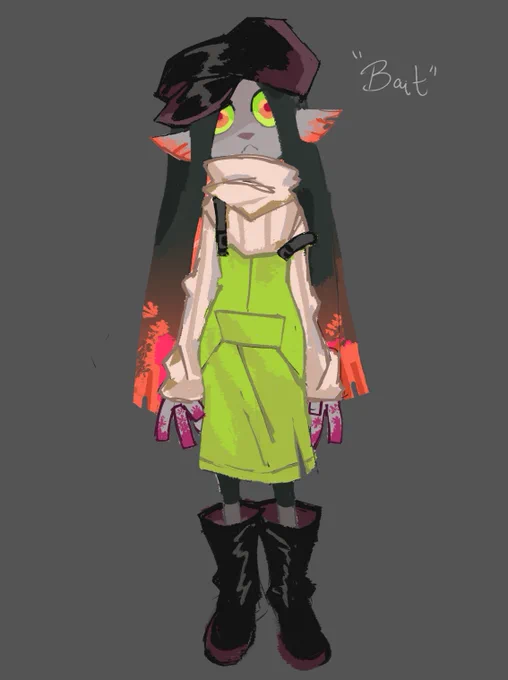 [splat oc] she's a bass player in the band dead sea ! 