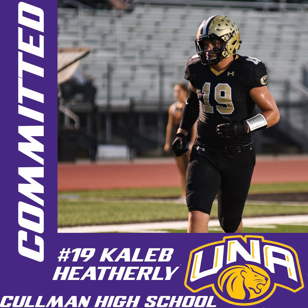 Cullman Daily (@cullmandaily) on Twitter photo Cullman Bearcats Standout Tight End Kaleb Heatherly announces his commitment to continue his football career with the University of North Alabama Lions.
The 6'6", 250 superstar currently plays Tight End and Defensive End for the Bearcats.
Congratulations to <a href="/kalebheatherly4/">Kaleb Heatherly</a> Cullman Bearcats Standout Tight End Kaleb Heatherly announces his commitment to continue his football career with the University of North Alabama Lions.
The 6'6", 250 superstar currently plays Tight End and Defensive End for the Bearcats.
Congratulations to <a href="/kalebheatherly4/">Kaleb Heatherly</a>