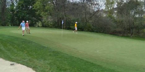 Those competing in this high school tournament in Ohio faced the most diabolical pin position in golf history 😳: glfdig.st/58w550Gtdgn