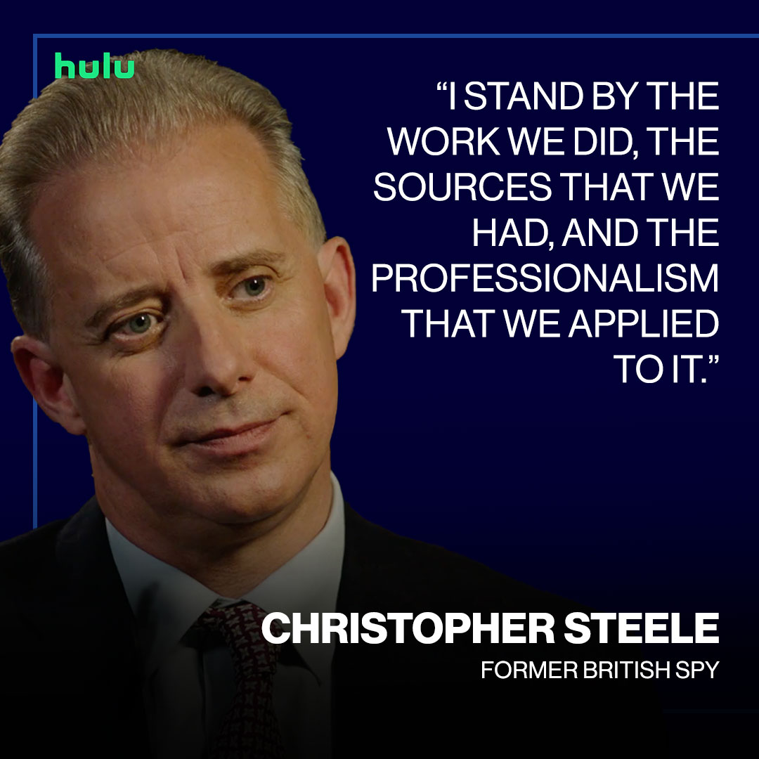 ABC's tweet photo. EXCLUSIVE: Ex-British spy Christopher Steele tells @GStephanopoulos he stands by his work in compiling the disputed dossier on Donald Trump.

READ MORE: https://t.co/B1PPVtw2pL https://t.co/wPZCWGQRxb