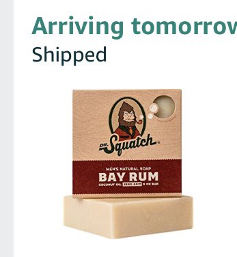 Sam04442279's tweet photo. @DrSquatchSoapCo will update asp had to try the bay rum pine tar is next😈 https://t.co/FdB1H9ZqgG