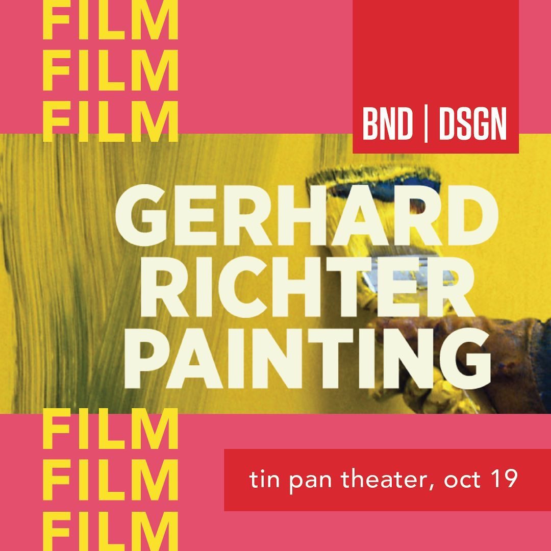 As part of BEND DESIGN 2021 | Gerhard Richter Painting - Film at Tin Pan Theater
Tuesday, October 19, 2021 7:00 PM PDT

Join us as we kick off Bend Design 2021 with a film at Bend's very own <a href="/tinpantheater/">Tin Pan Theater</a>.