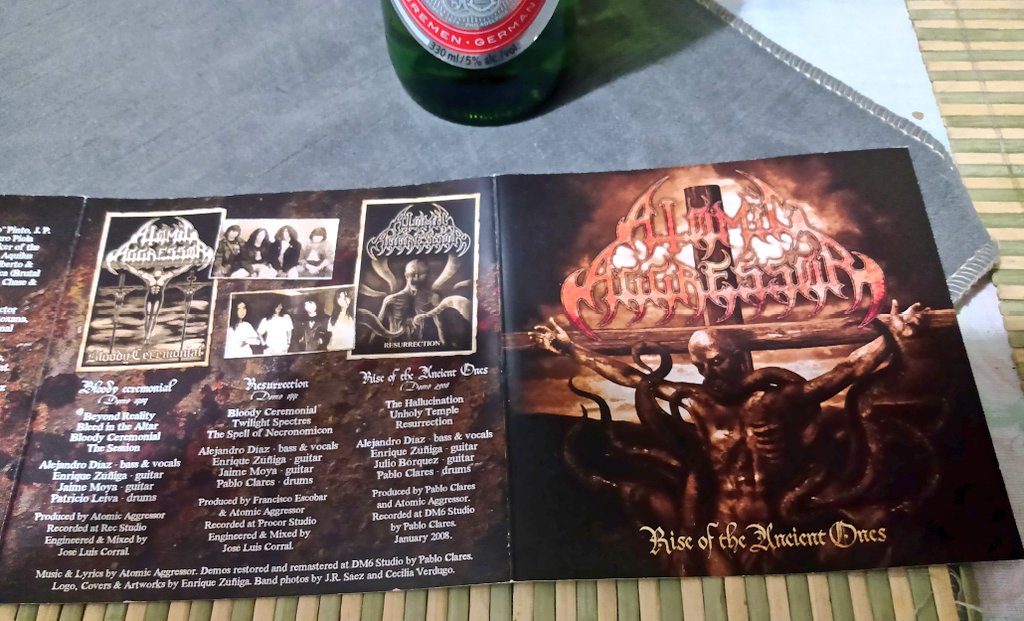 JuanJCortezB's tweet photo. Atomic Aggressor -
" Rise Of The Ancient Ones " ( 2008 Rawforce Prod ) Re Edition for The Demos
" Bloody Ceremonial 1989 "
" Resurrection 1991 "
" Rise Of The Ancient Ones 2008 "
#DeathMetal
#PlayingNow
#CdCollection
#AtomicAggressor
#Chile
666 ! ! ! https://t.co/dpc06ZnTxK