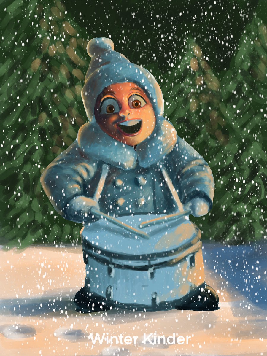 LarryWhitler's tweet photo. Winter Kinder - Little Drummer Boy #illustration #Illustrator #artistsontwitter #penguinrandomhouse #winterkinder #littledrummerboy https://t.co/nD0ZBXuLto
