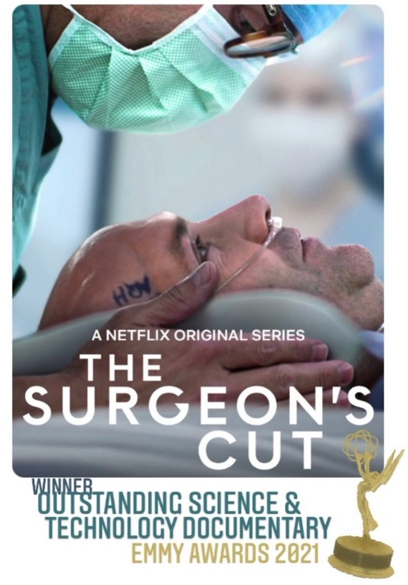 The #Surgeon's cut (Ases del bisturí) serie de #Netflix, ganó un #EMMYS2021 en la categoría Outstanding #science & #technology documentary. La #Cirugía es lo de hoy...