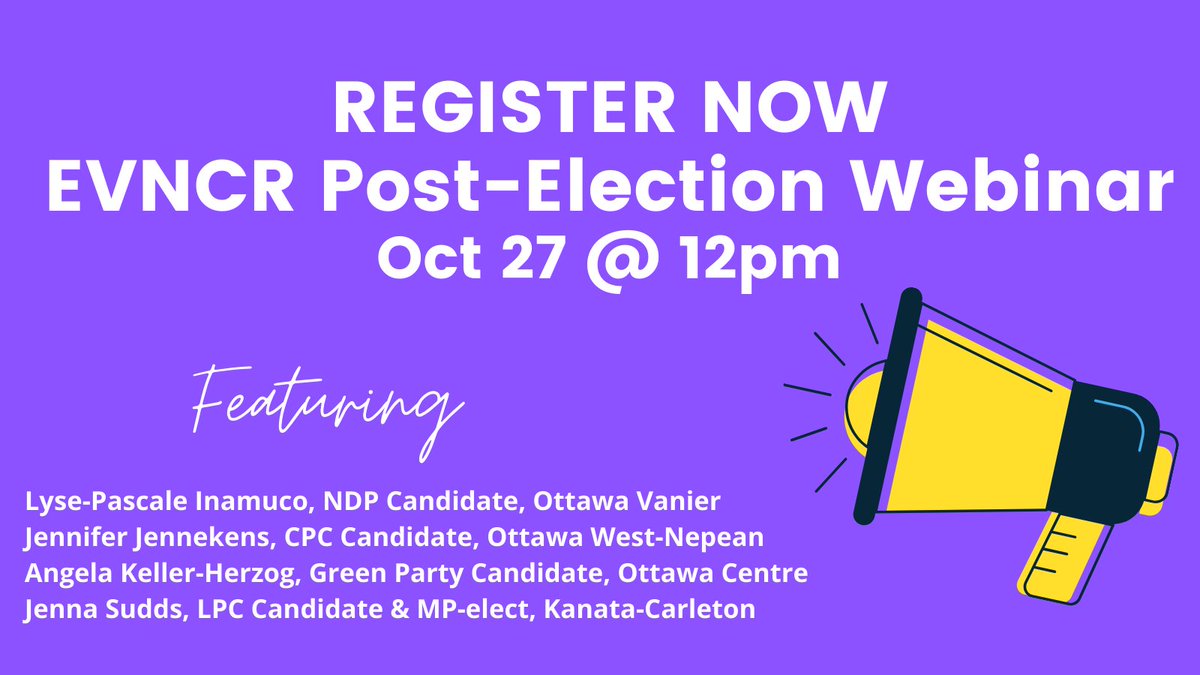 Register now &amp; join us at noon on October 27 as we discuss lessons learned from #elxn44 with @LysePascale, <a href="/JenJennekens/">Jennifer Jennekens</a>, <a href="/akellerherzog/">Angela Keller-Herzog</a> &amp; <a href="/JennaSudds/">Jenna Sudds</a>! 

Link to register: us02web.zoom.us/webinar/regist…